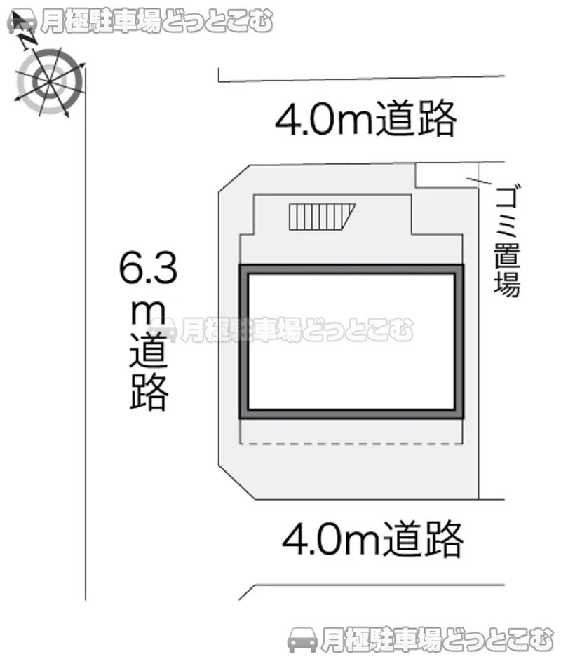 清瀬市松山2－6－42の月極駐車場2