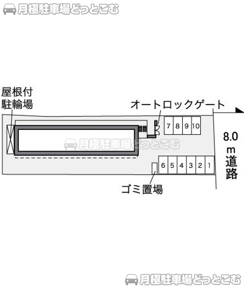 京都市山科区西野今屋敷町58－1の月極駐車場2