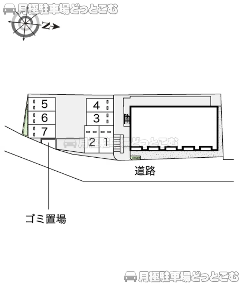 岡崎市美合町中長根24－1の月極駐車場2