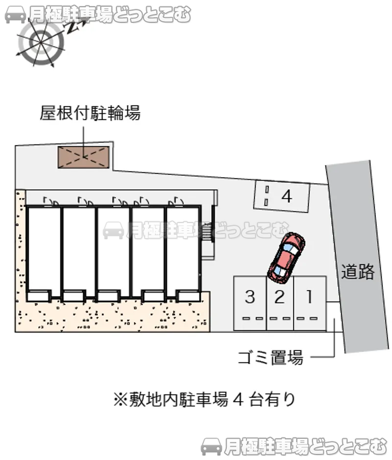 船橋市印内3－7－1の月極駐車場2