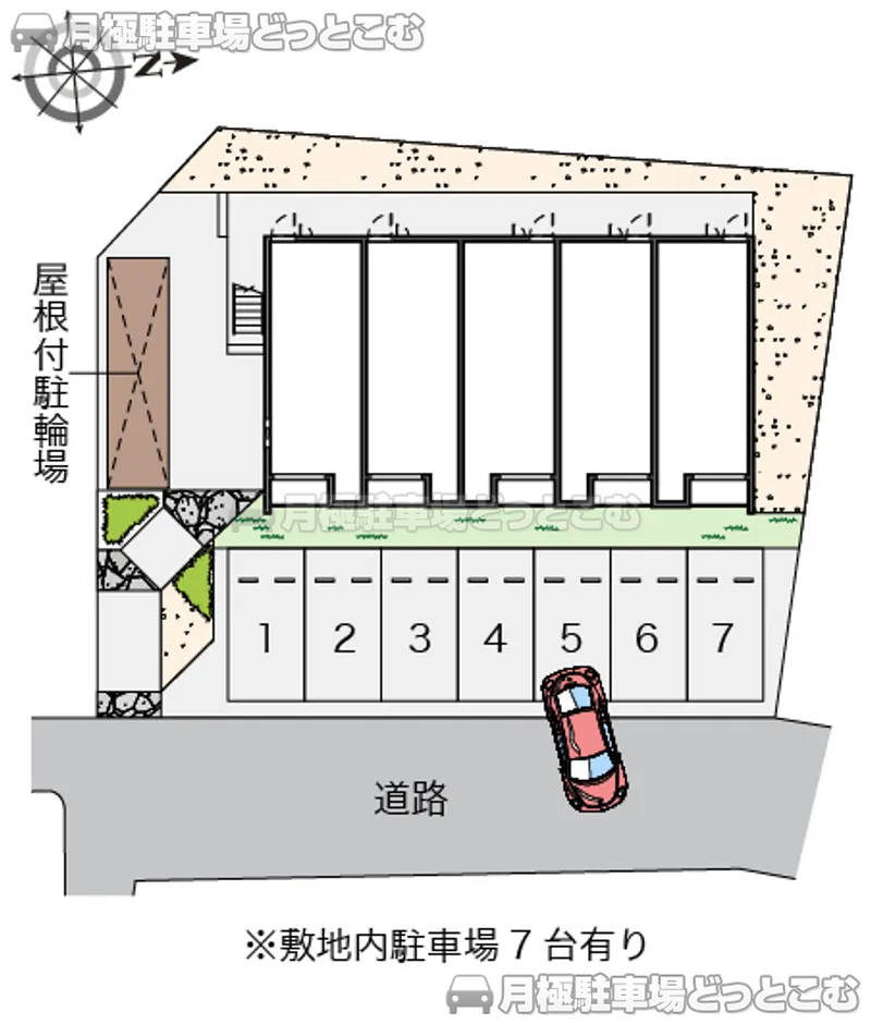 清須市春日小松生57－2の月極駐車場2