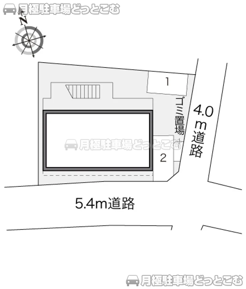 西多摩郡瑞穂町箱根ケ崎265－1の月極駐車場2