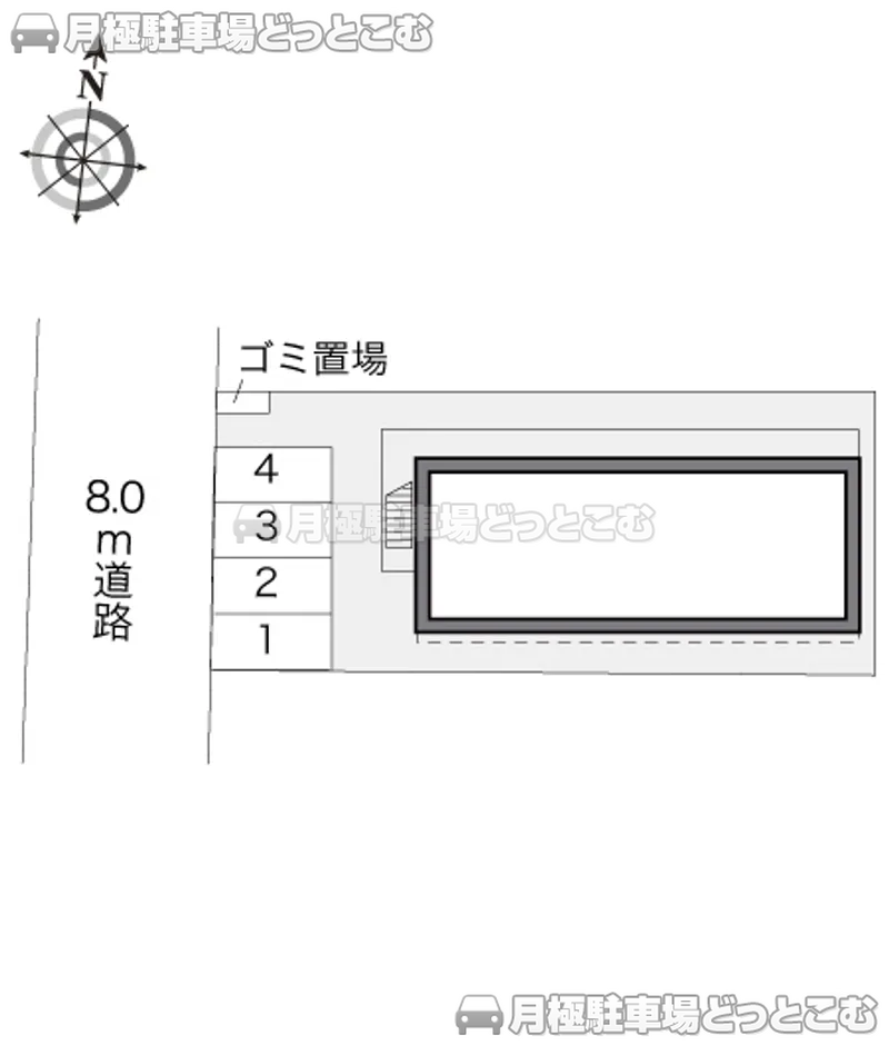 名古屋市港区築盛町100の月極駐車場2