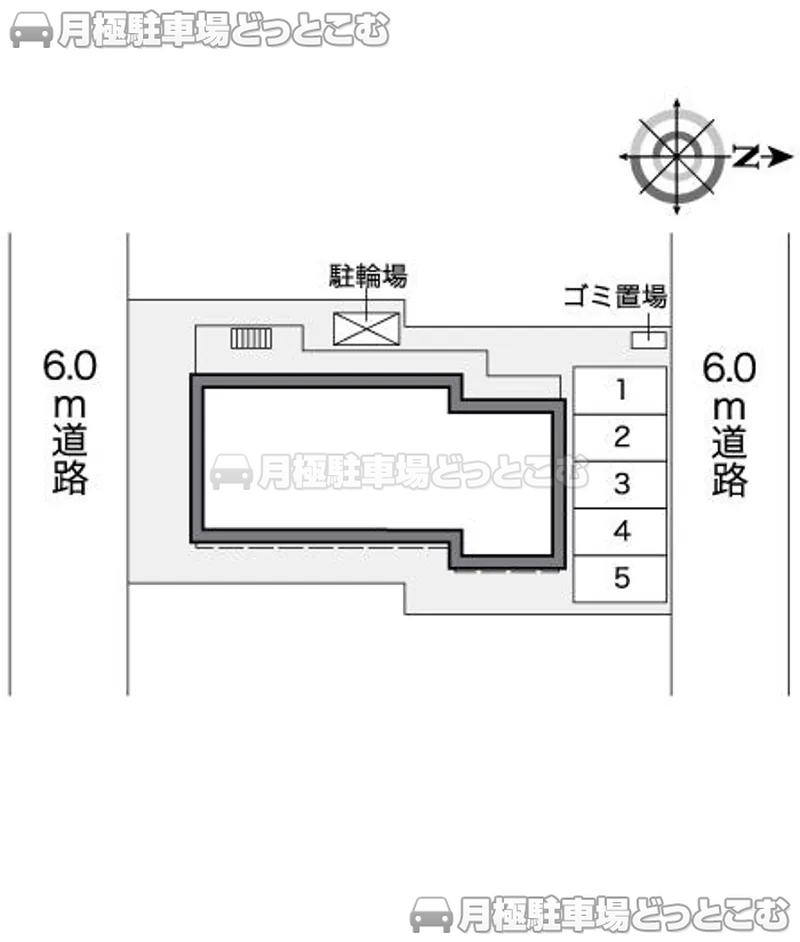 長崎市城山台1－36－6の月極駐車場2