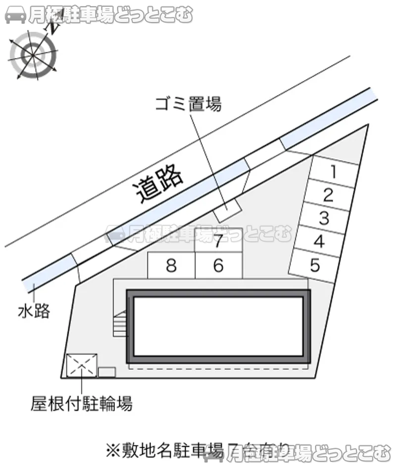 滑川市河端町4の月極駐車場2