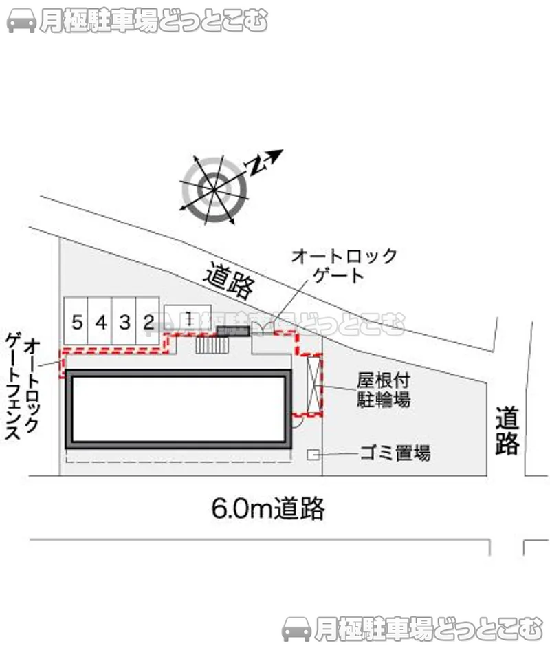 浜松市中央区龍禅寺町45－1の月極駐車場2