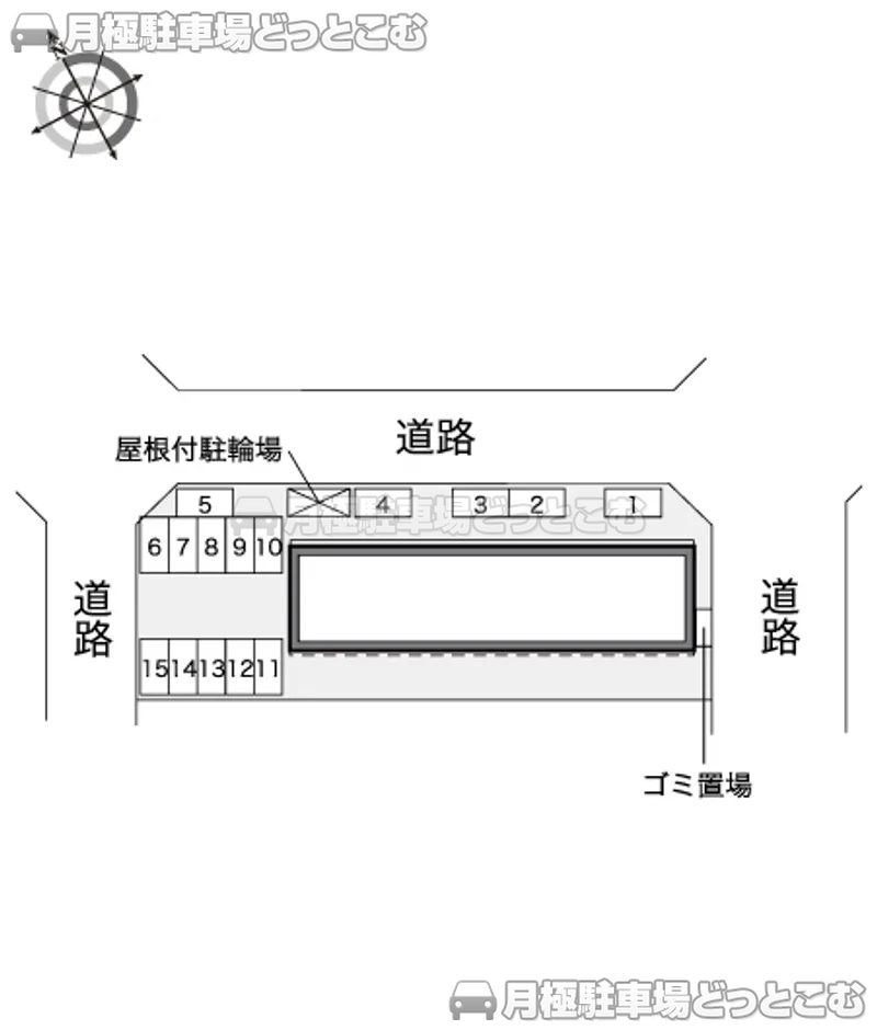 長岡市西津町3790－1の月極駐車場2