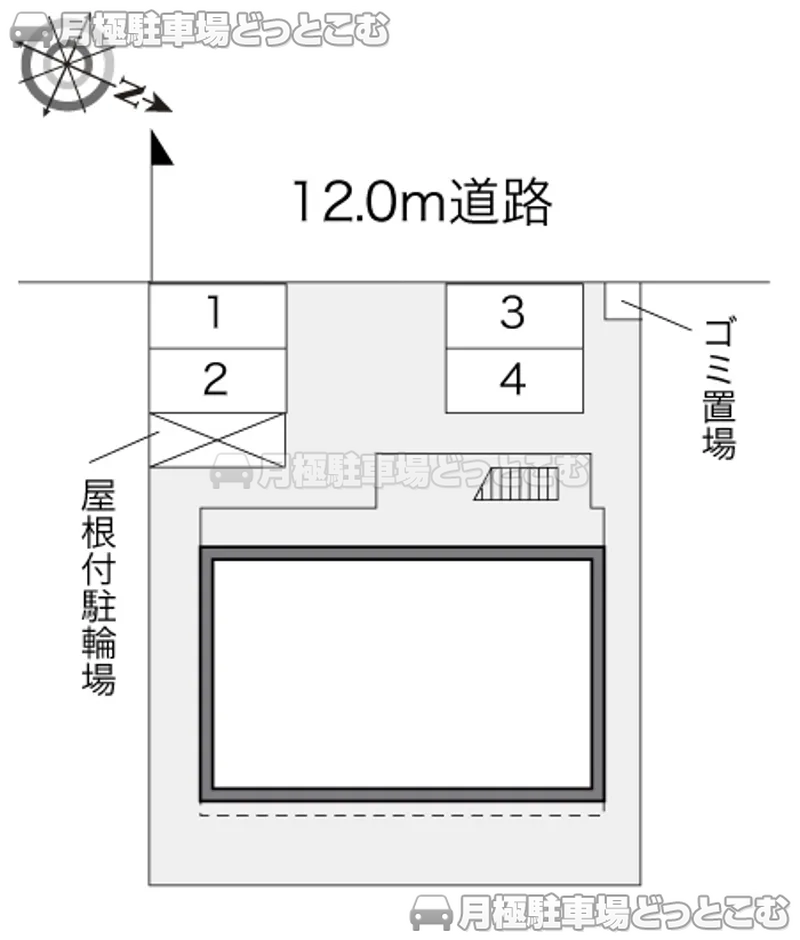 鳥取市雲山221－150の月極駐車場2