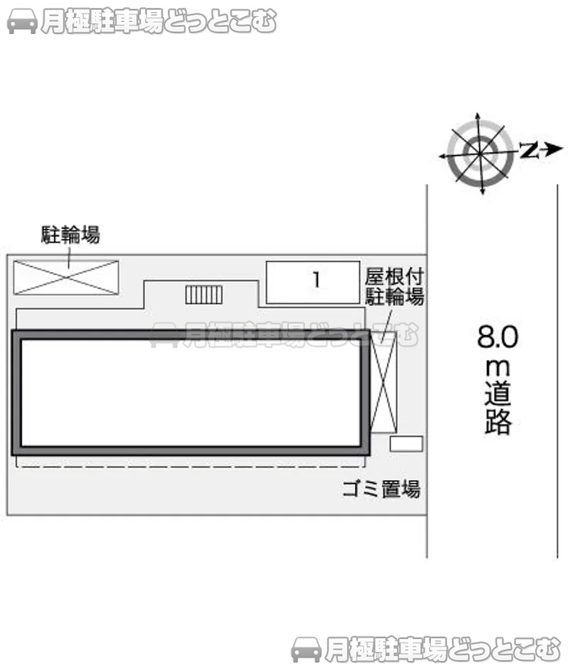 大阪市住吉区苅田6－18－26の月極駐車場2