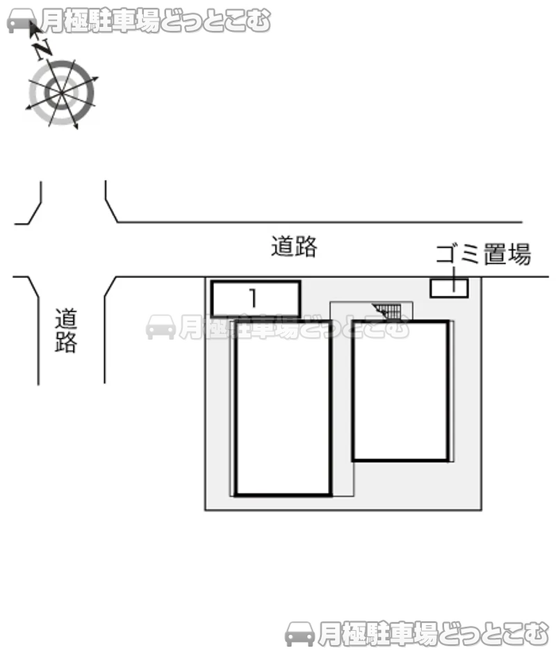 大阪市阿倍野区阪南町2－21－21の月極駐車場2