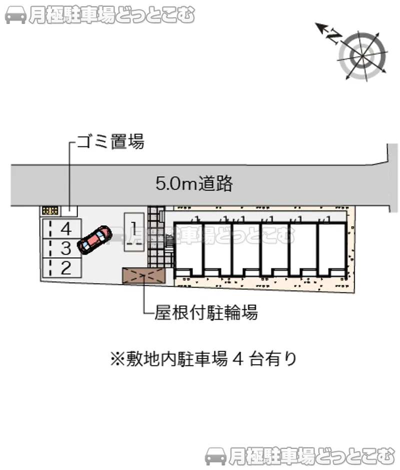 岡山市東区瀬戸町沖230－1の月極駐車場2