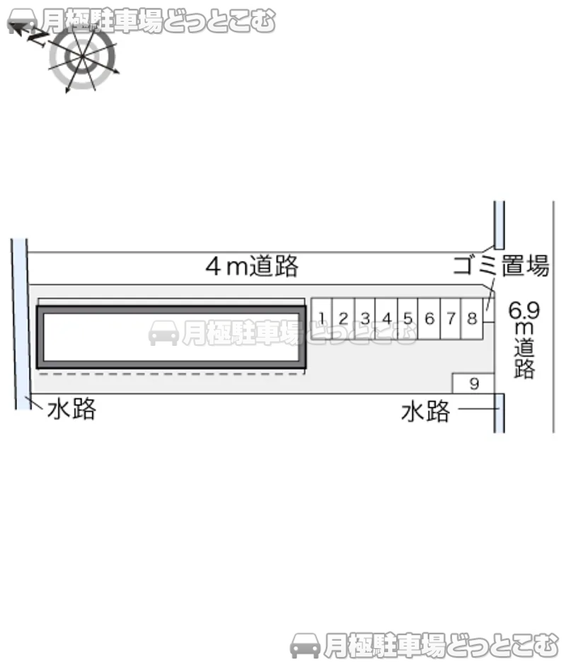 静岡市葵区北安東1－15－15の月極駐車場2