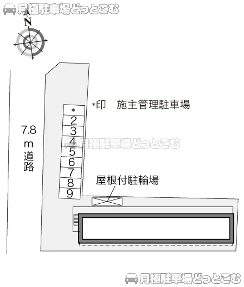 京都市伏見区竹田向代町82の月極駐車場2