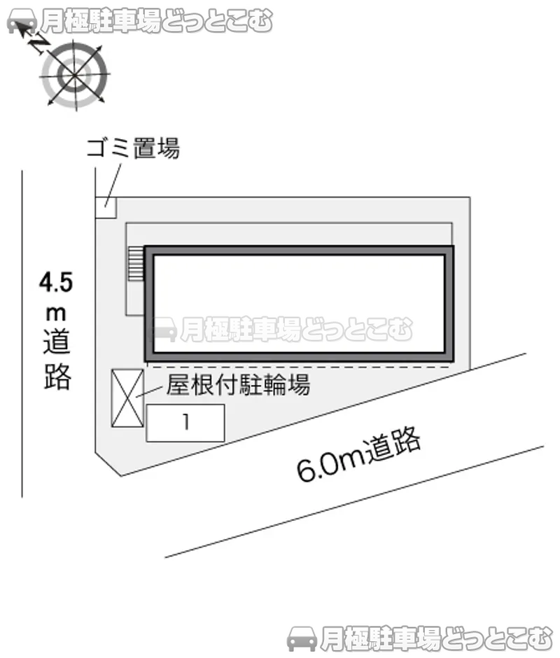 三鷹市牟礼5－12－19の月極駐車場2