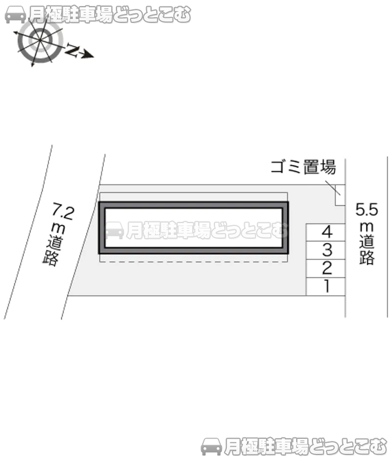 杉並区井草5－11－16の月極駐車場2