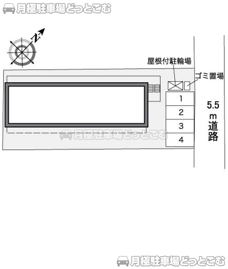 静岡市駿河区寿町20－5の月極駐車場2