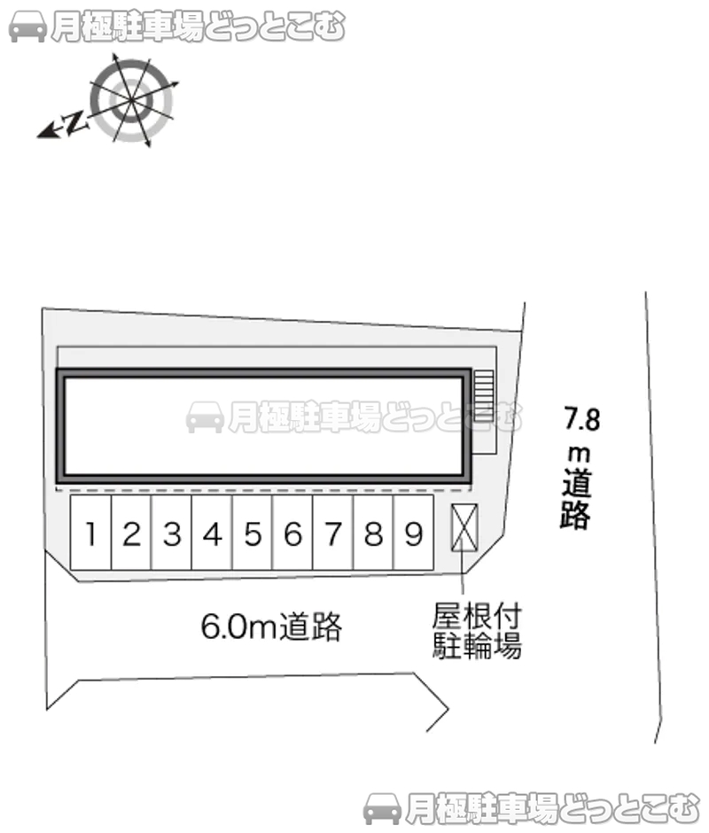 盛岡市茶畑2－23－32の月極駐車場2