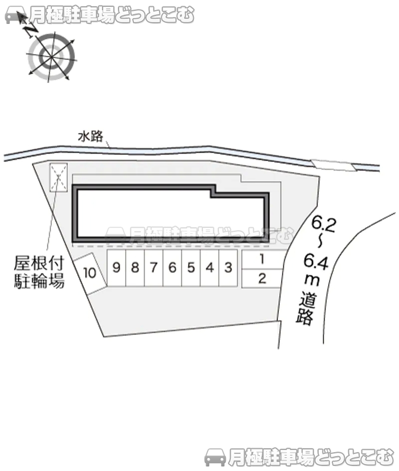 岡谷市長地小萩1－9－22の月極駐車場2