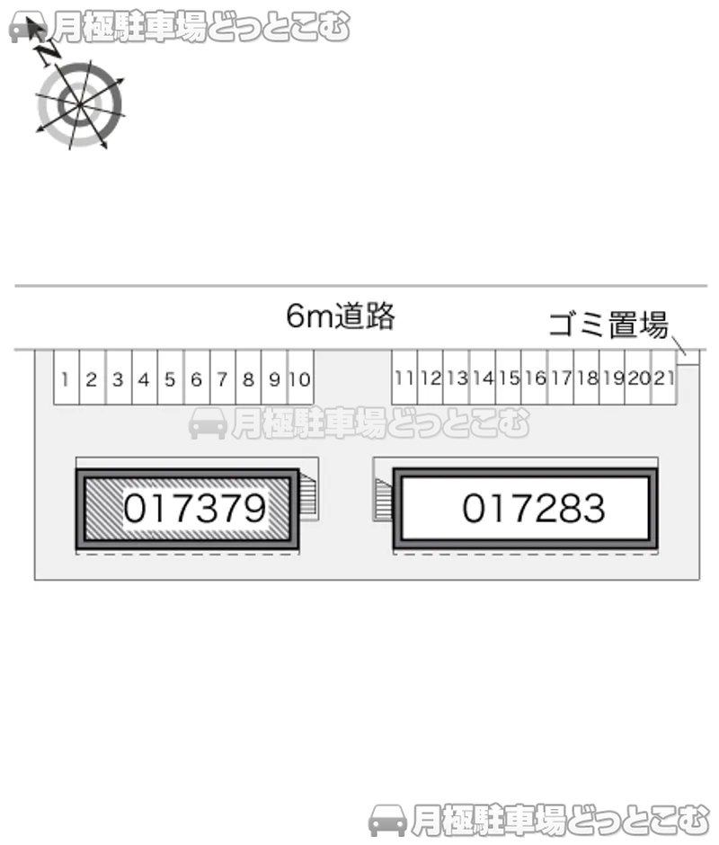 ひたちなか市小貫山2－8－5の月極駐車場2
