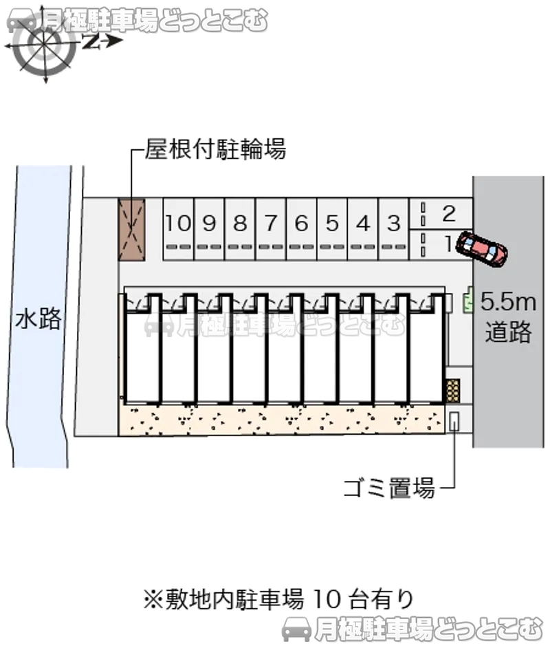 松江市北田町11－3の月極駐車場2