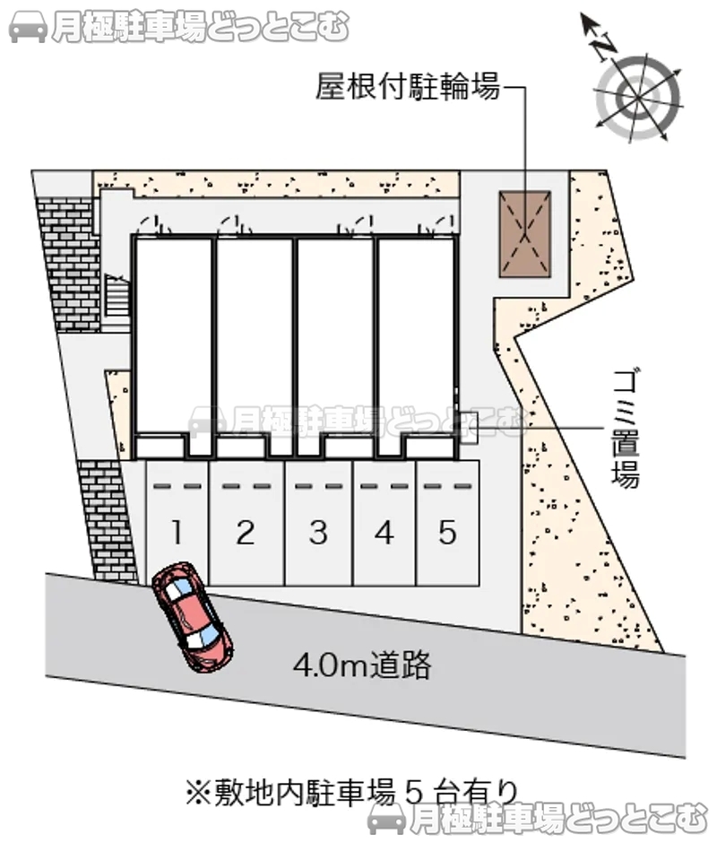 三木市緑が丘町本町1－116－2の月極駐車場2