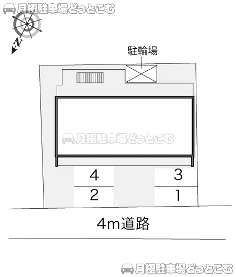 神戸市中央区南本町通2－2－12の月極駐車場2