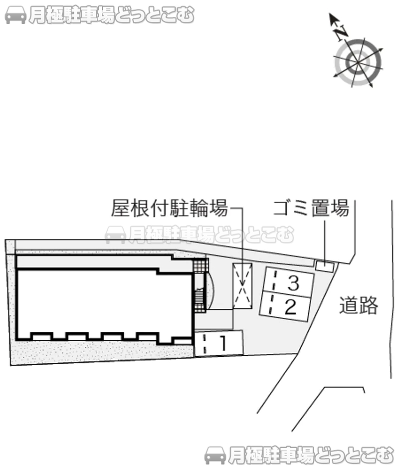 松江市西津田7－6－13の月極駐車場2
