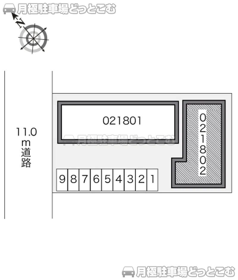函館市時任町22－2の月極駐車場2