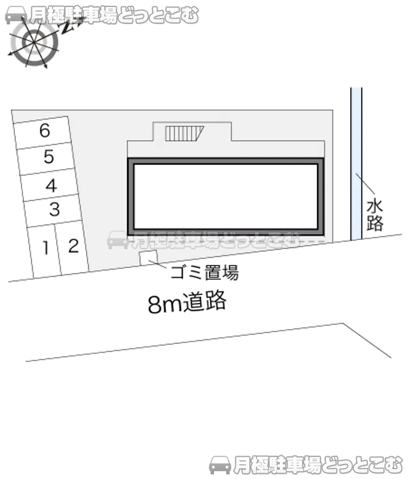 横手市条里2－1－32の月極駐車場2