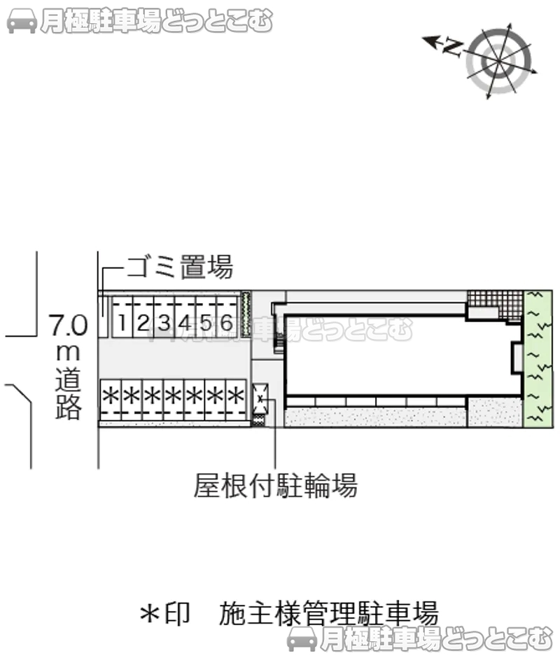 福岡市西区泉2－8－26の月極駐車場2
