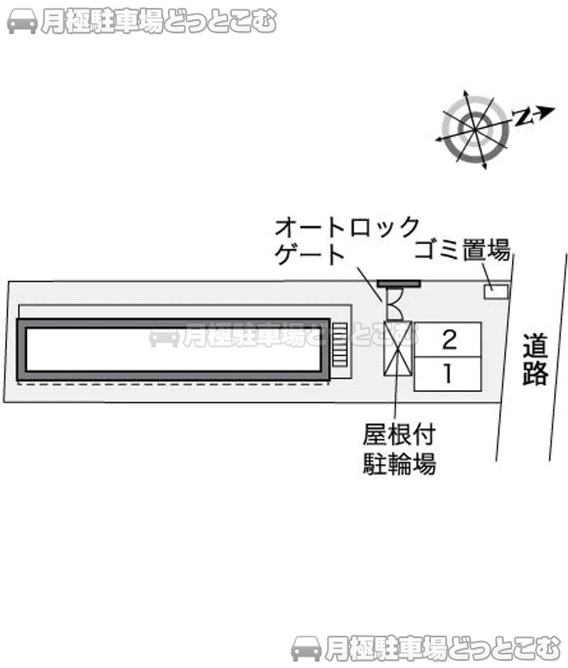 市川市国分5－2－19の月極駐車場2