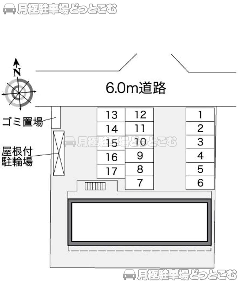 前橋市川原町2－21－16の月極駐車場2