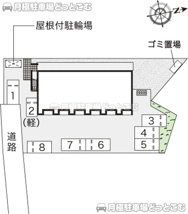福島市渡利丸田14－1の月極駐車場2