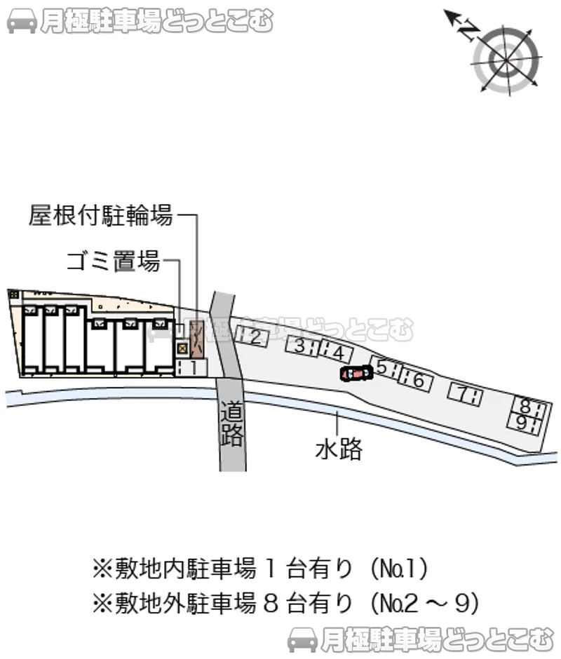 高砂市竜山1－5－26の月極駐車場2