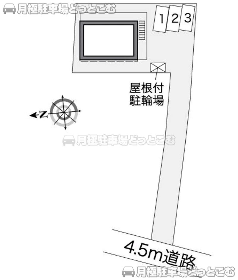 久留米市合川町1230－5の月極駐車場2