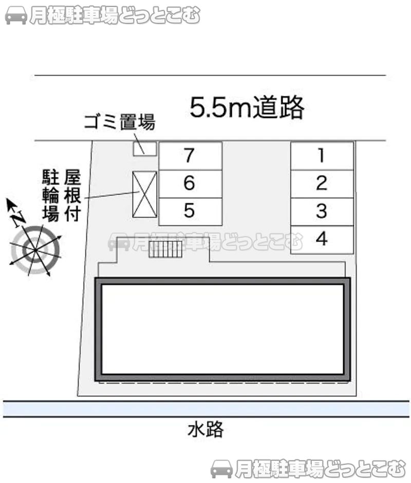 藤枝市岡出山2－3－9の月極駐車場2