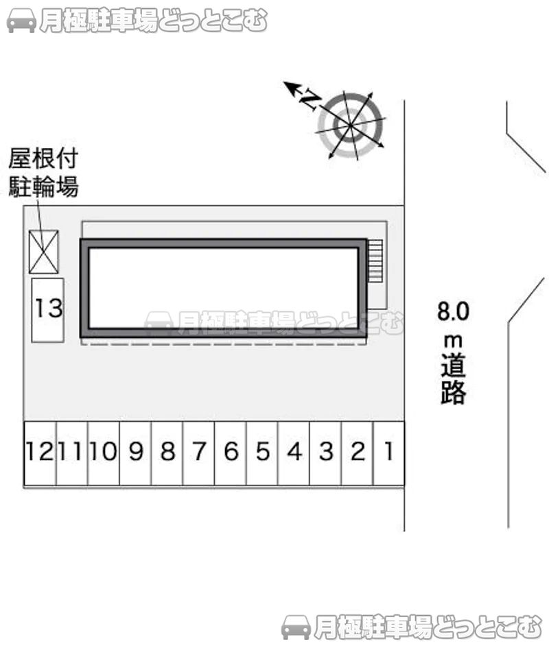 小松市長崎町5－40の月極駐車場2