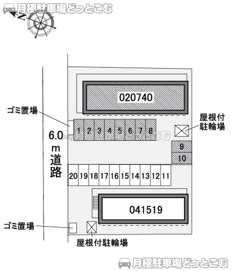 千歳市春日町3－1－20の月極駐車場2