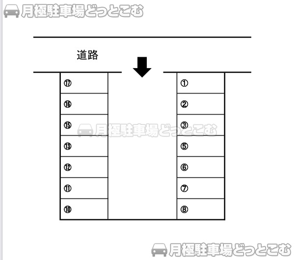生駒市元町2-4-2の月極駐車場2