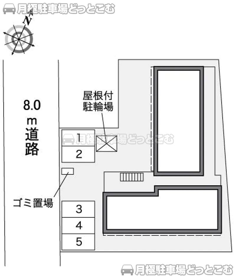 札幌市豊平区月寒東四条8－3－25の月極駐車場2