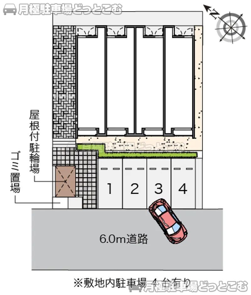 名古屋市天白区高島2－324の月極駐車場2