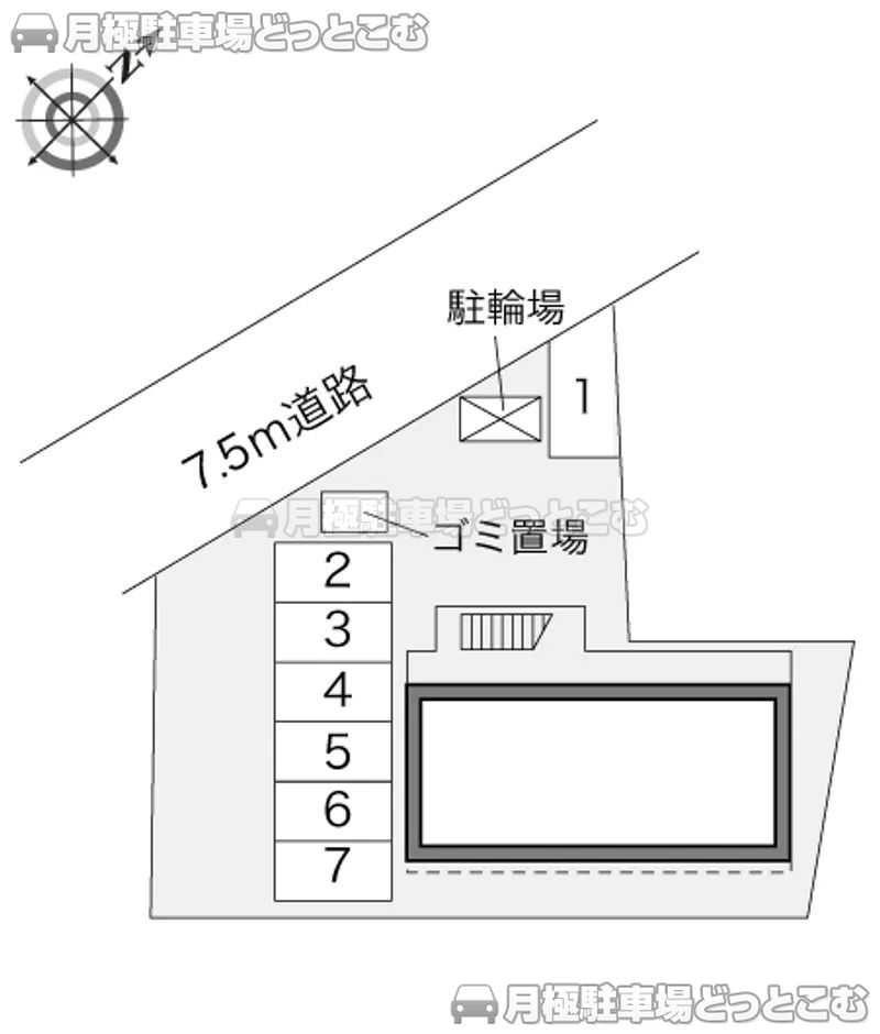 静岡市清水区興津中町753－1の月極駐車場2