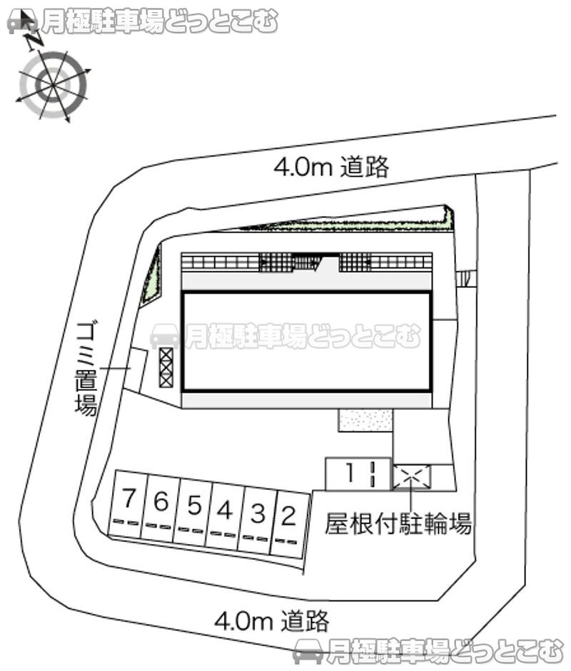 北九州市戸畑区牧山2－4－2の月極駐車場2