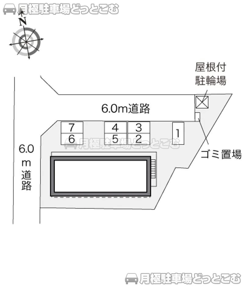 仙台市泉区歩坂町52－12の月極駐車場2