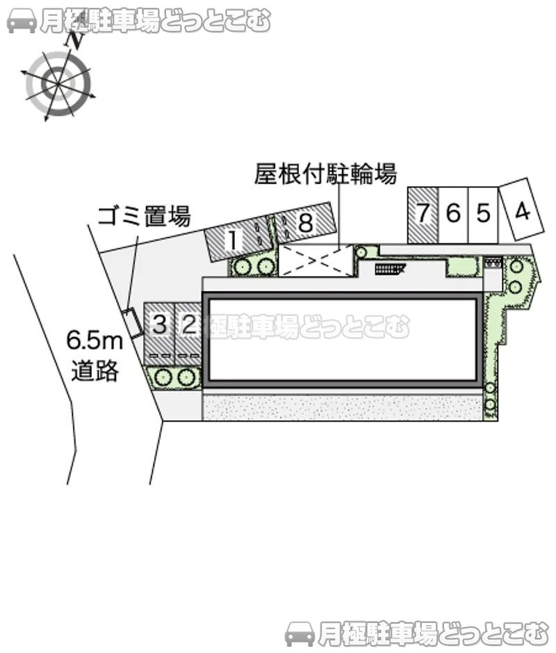 横浜市保土ケ谷区仏向町1182－4の月極駐車場2