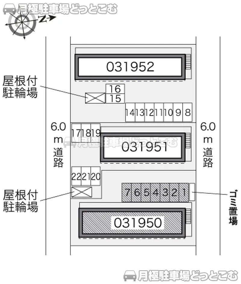 仙台市泉区歩坂町72－22の月極駐車場2