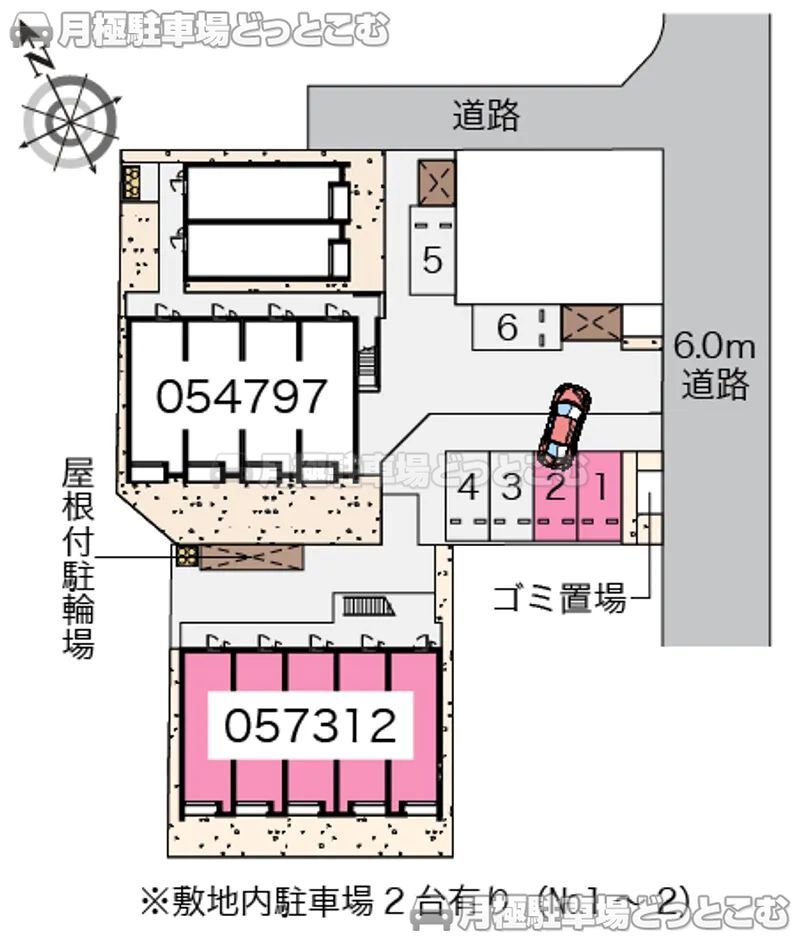 足柄下郡湯河原町中央3－2－17の月極駐車場2