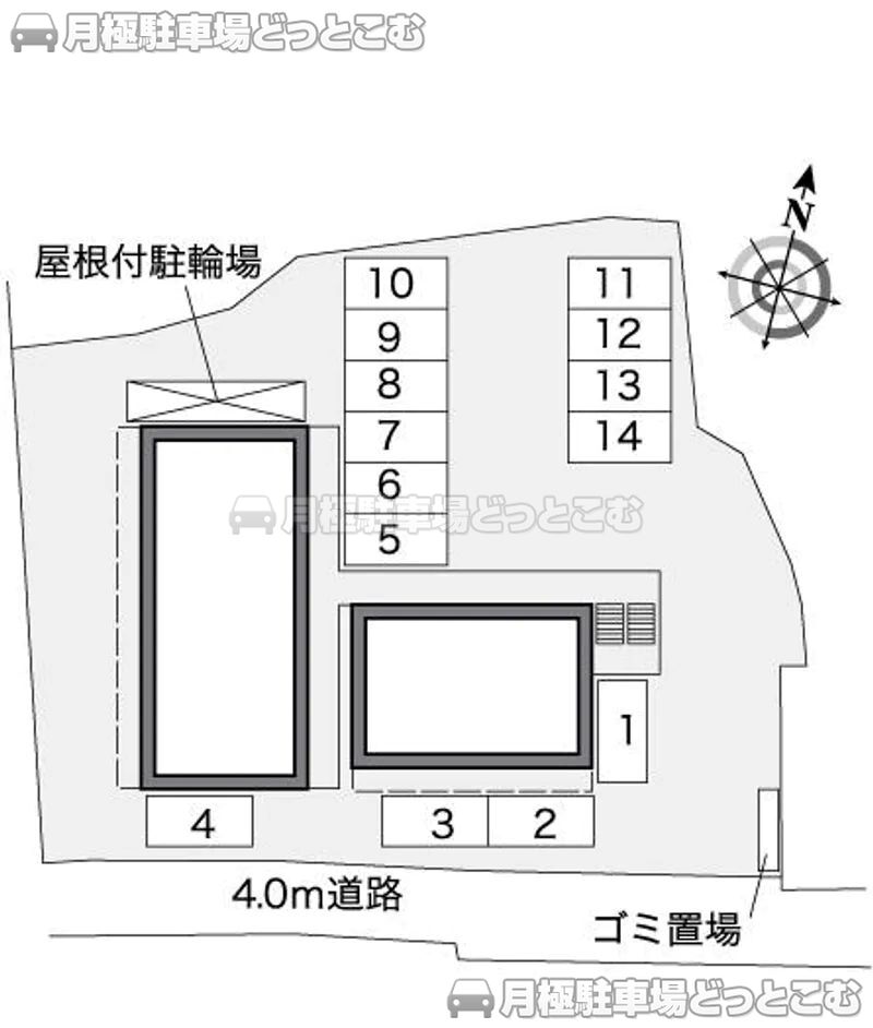 熊本市中央区弥生町1－33の月極駐車場2