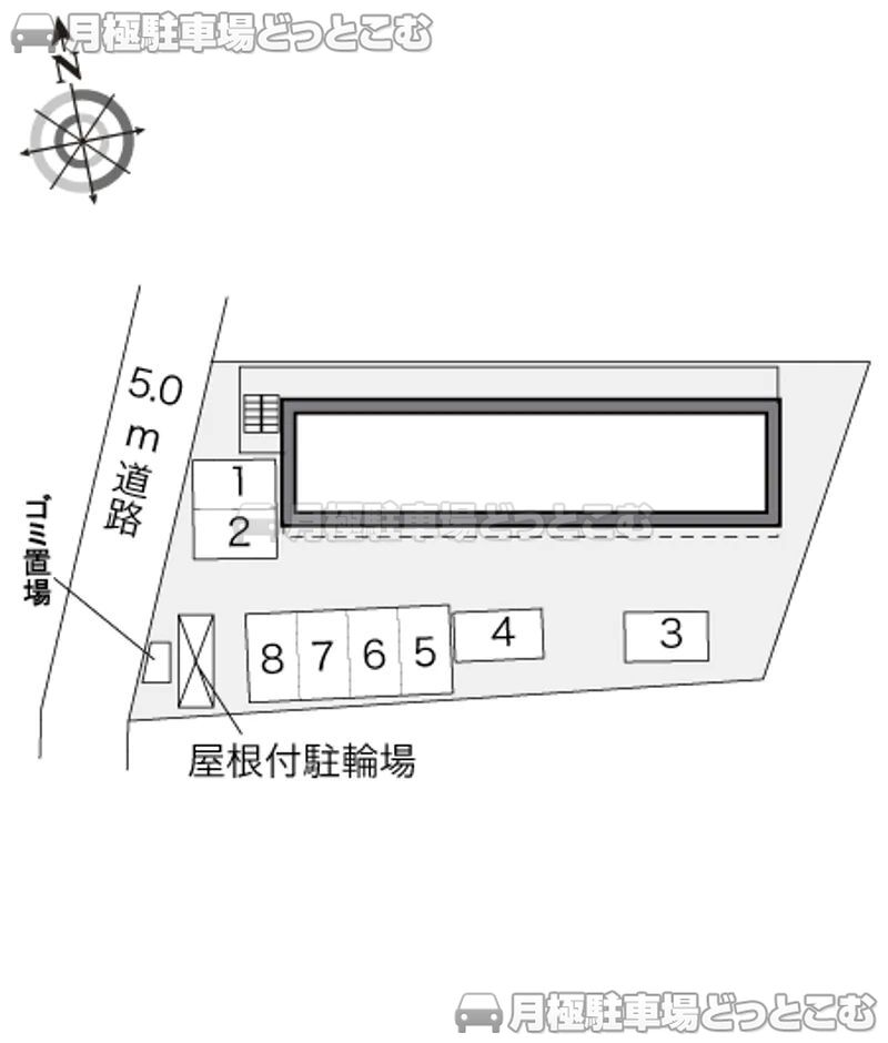大阪市西淀川区中島1－21－21の月極駐車場2
