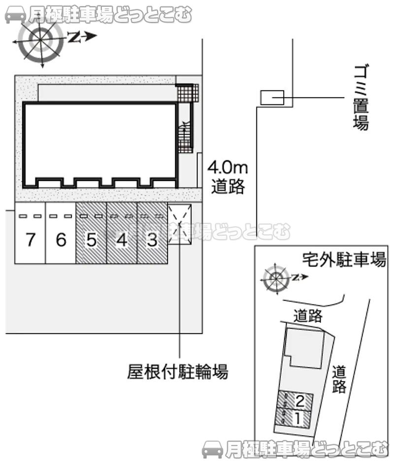 伊達市岡前39の月極駐車場2